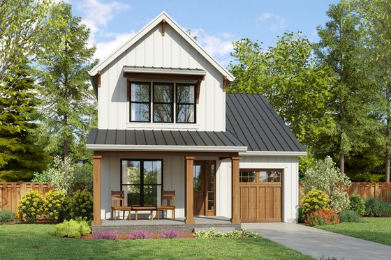 Exterior - Front Elevation 3 for Farmhouse House Plan #48-1074 - 4 bed, 2.5 bath