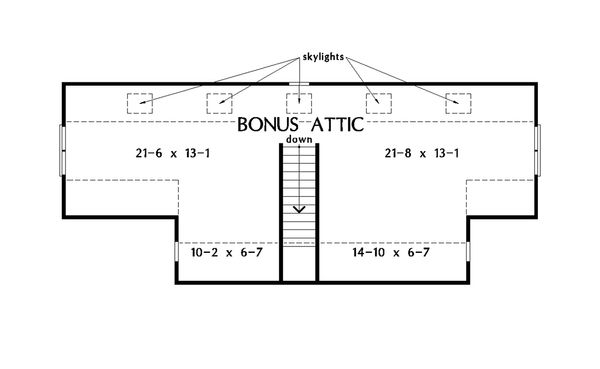 House Plan Design - Unfinished Attic