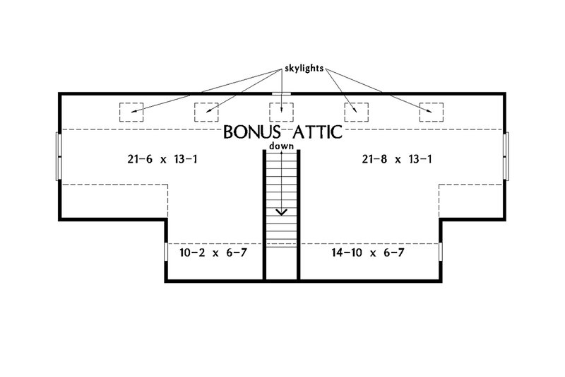 Architectural House Design - Unfinished Attic