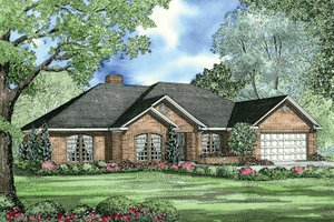 Ranch Exterior - Front Elevation Plan #17-2624