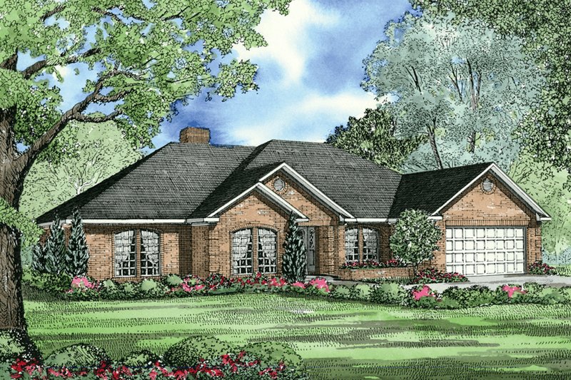 Dream House Plan - Ranch Exterior - Front Elevation Plan #17-2624
