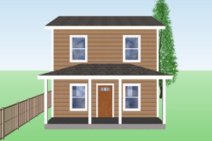 Exterior - Rear Elevation for Cottage House Plan #423-56 - 3 bed, 1.5 bath