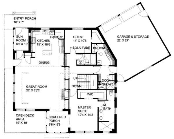 Bungalow Floor Plan - Main Floor Plan #117-637