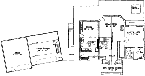 Dream House Plan - Modern Floor Plan - Main Floor Plan #117-180