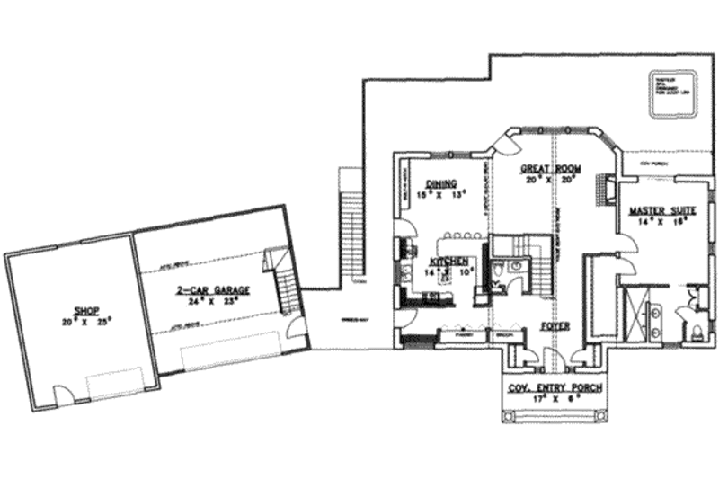 Modern Style House Plan - 4 Beds 3 Baths 3676 Sq/Ft Plan #117-180 ...