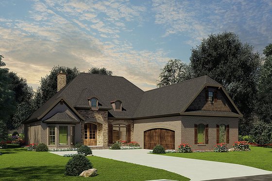 Exterior - Other Elevation for European House Plan #17-2508 - 3 bed, 2 bath