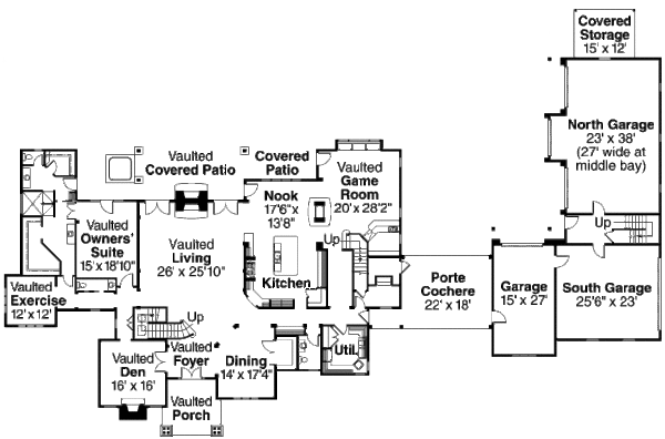 Home Plan - Craftsman Floor Plan - Main Floor Plan #124-703
