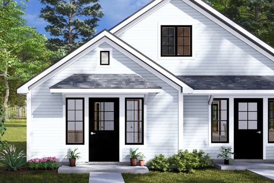 Exterior - Covered Porch for Cottage House Plan #513-2272 - 1 bed, 1 bath