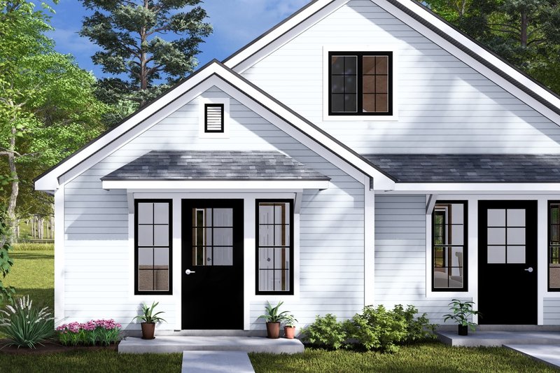 Dream House Plan - Exterior - Covered Porch for Cottage House Plan #513-2272 - 1 bed, 1 bath
