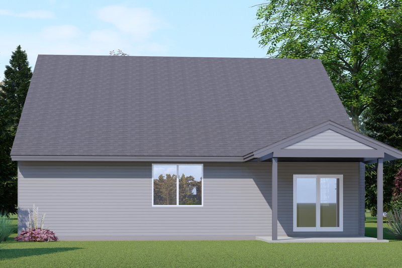 House Blueprint - Exterior - Rear Elevation for Contemporary House Plan #53-773 - 5 bed, 2 bath