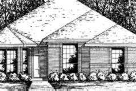 Exterior - Front Elevation for Traditional House Plan #40-281 - 3 bed, 2 bath