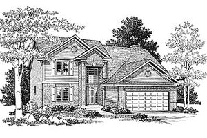 Traditional Exterior - Front Elevation Plan #70-302