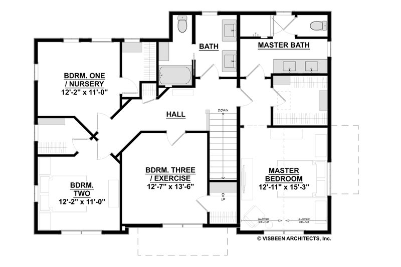 Architectural House Design - Floor Plan - Upper Floor for Traditional House Plan #928-349 - 5 bed, 3.5 bath