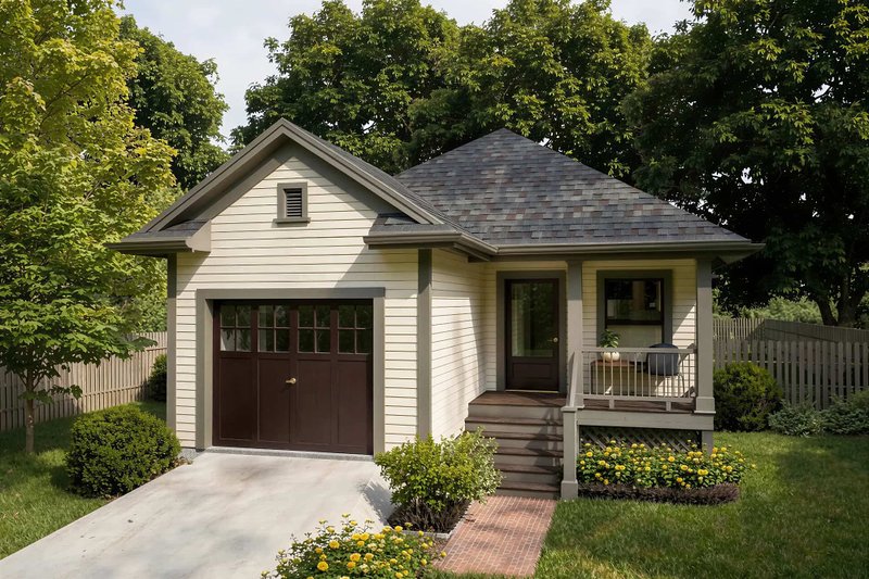 Home Plan - Exterior - Front Elevation 2 for Traditional House Plan #79-149 - 3 bed, 2 bath