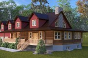 Log Style House Plan - 4 Beds 4 Baths 4010 Sq/Ft Plan #1060-306 