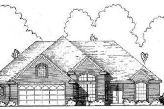 Exterior - Front Elevation for European House Plan #40-316 - 3 bed, 2 bath