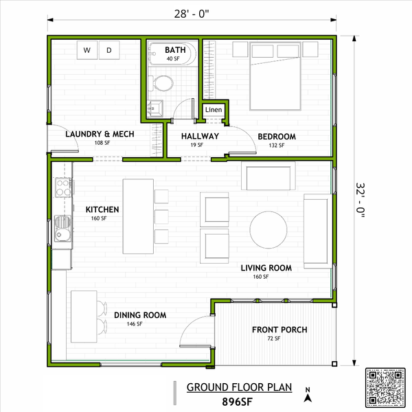 Architectural House Design - Modern Floor Plan - Main Floor Plan #1106-13