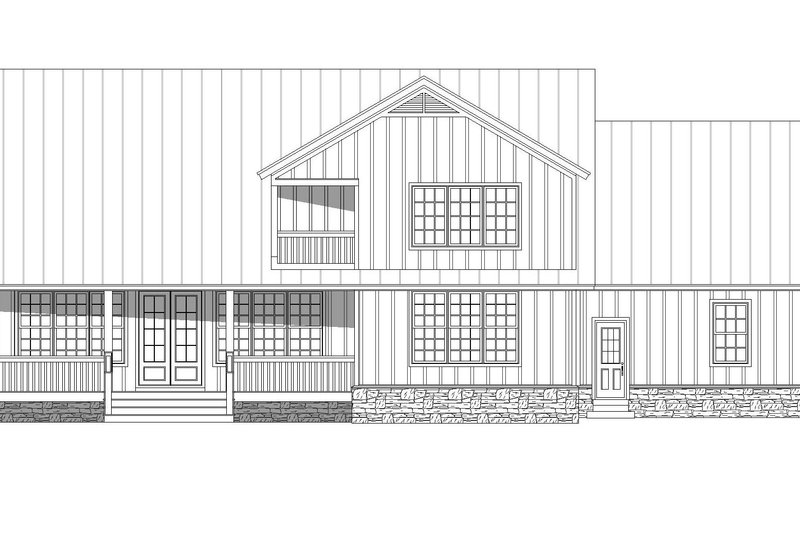 House Blueprint - Exterior - Rear Elevation for Traditional House Plan #932-507 - 3 bed, 2.5 bath