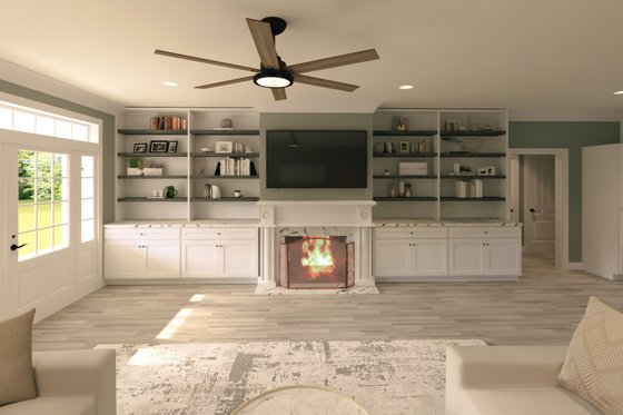 Interior - Family Room for Traditional House Plan #44-253 - 4 bed, 3 bath