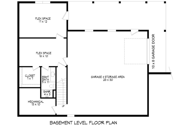 House Plan Design - Floor Plan - Lower Floor for Farmhouse House Plan #932-1066 - 3 bed, 3.5 bath