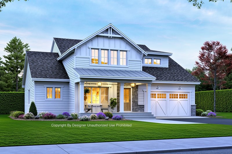 Architectural House Design - Exterior - Front Elevation 3 for Farmhouse House Plan #51-1363 - 4 bed, 3.5 bath