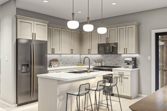 Interior - Kitchen for Traditional House Plan #455-545 - 3 bed, 2.5 bath