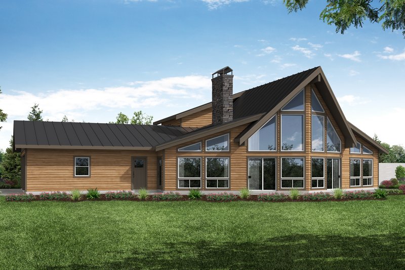 Cabin Style House Plan - 2 Beds 2 Baths 3120 Sq/Ft Plan #124-1183