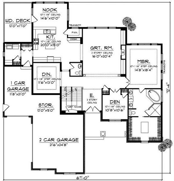 Dream House Plan - Cottage Floor Plan - Main Floor Plan #70-883