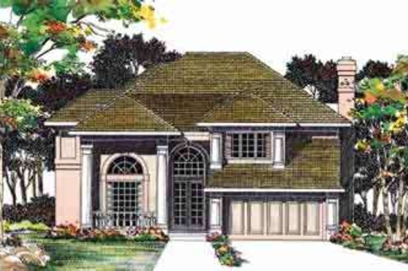 House Blueprint - Traditional Exterior - Front Elevation Plan #72-459