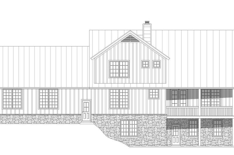 Architectural House Design - Exterior - Rear Elevation for Southern House Plan #932-580 - 3 bed, 2.5 bath