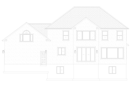Exterior - Rear Elevation 2 for Traditional House Plan #1060-268 - 3 bed, 2.5 bath