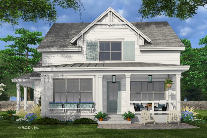 Architectural House Design - Exterior - Rear Elevation for Farmhouse House Plan #51-1270 - 4 bed, 3.5 bath