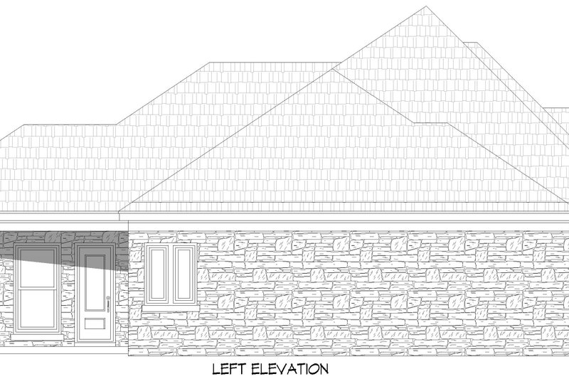 Architectural House Design - Exterior - Other Elevation for Farmhouse House Plan #932-1234 - 4 bed, 2 bath