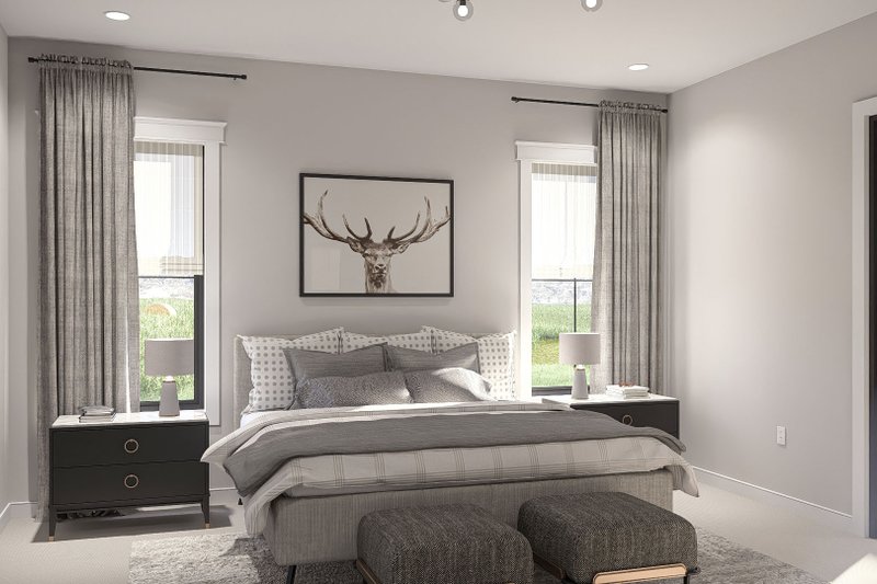 Home Plan - Interior - Master Bedroom for Barndominium House Plan #455-725 - 3 bed, 2.5 bath