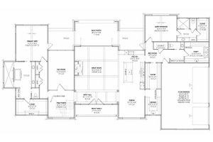 Floor Plan - Main Floor for Modern House Plan #1096-161 - 4 bed, 4.5 bath