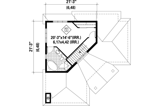 Floor Plan - Upper Floor for Country House Plan #25-4743 - 3 bed, 3 bath