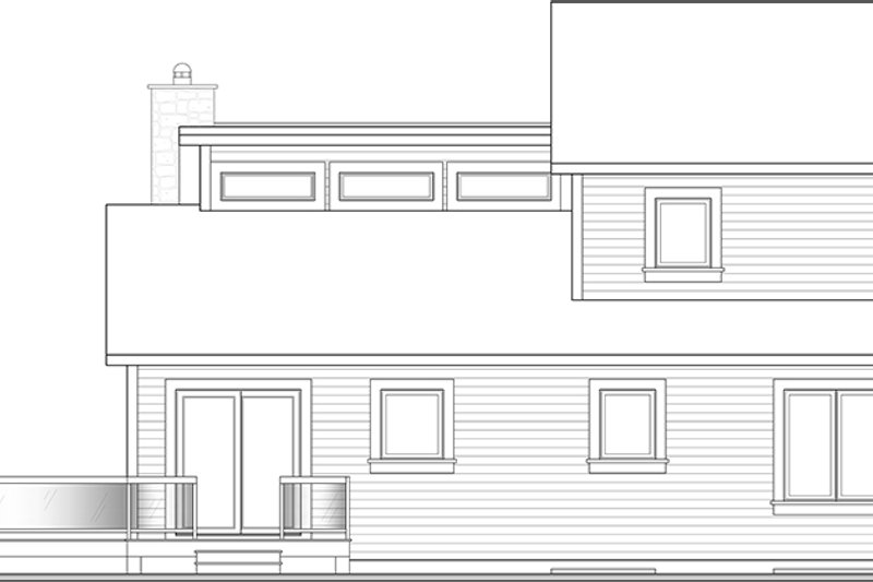 Home Plan - Exterior - Rear Elevation for Modern House Plan #23-2019 - 3 bed, 2 bath