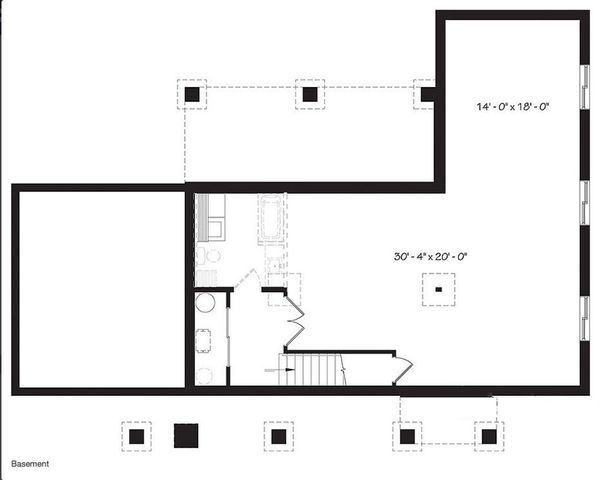 House Plan Design - Ranch Floor Plan - Lower Floor Plan #23-2637