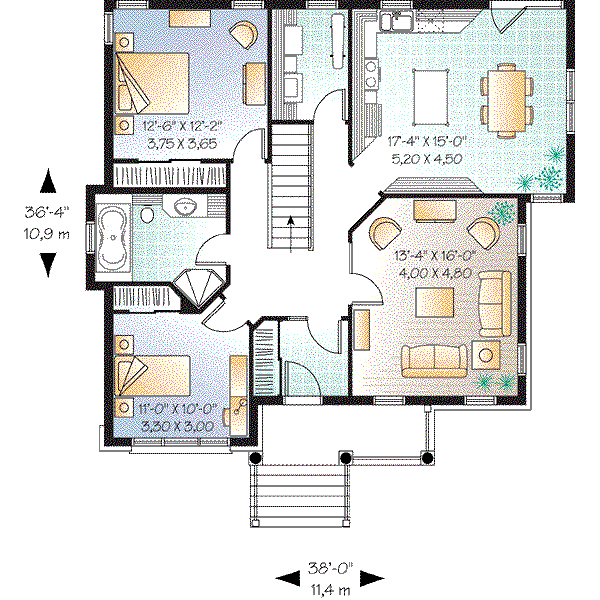 House Plan Design - Traditional Floor Plan - Main Floor Plan #23-636