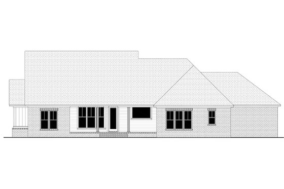 Exterior - Rear Elevation for Farmhouse House Plan #430-258 - 3 bed, 2.5 bath