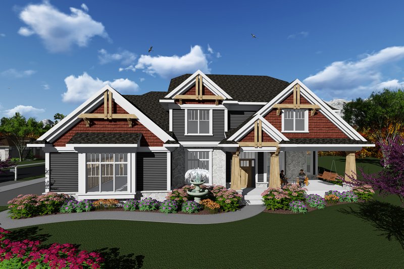 House Design - Craftsman Exterior - Front Elevation Plan #70-1279