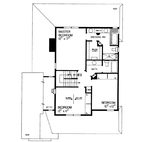 House Design - European Floor Plan - Upper Floor Plan #72-113