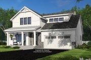 Farmhouse Style House Plan - 4 Beds 3.5 Baths 2768 Sq/Ft Plan #51-1363 Exterior 