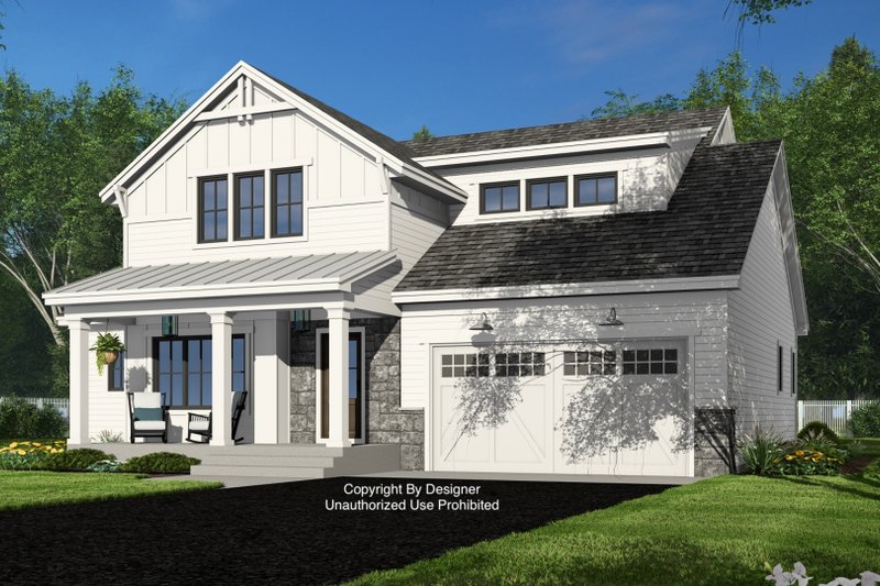 Architectural House Design - Exterior - Front Elevation 5 for Farmhouse House Plan #51-1363 - 4 bed, 3.5 bath