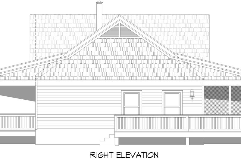 Architectural House Design - Exterior - Other Elevation 1 for Prairie House Plan #932-1024 - 2 bed, 2 bath