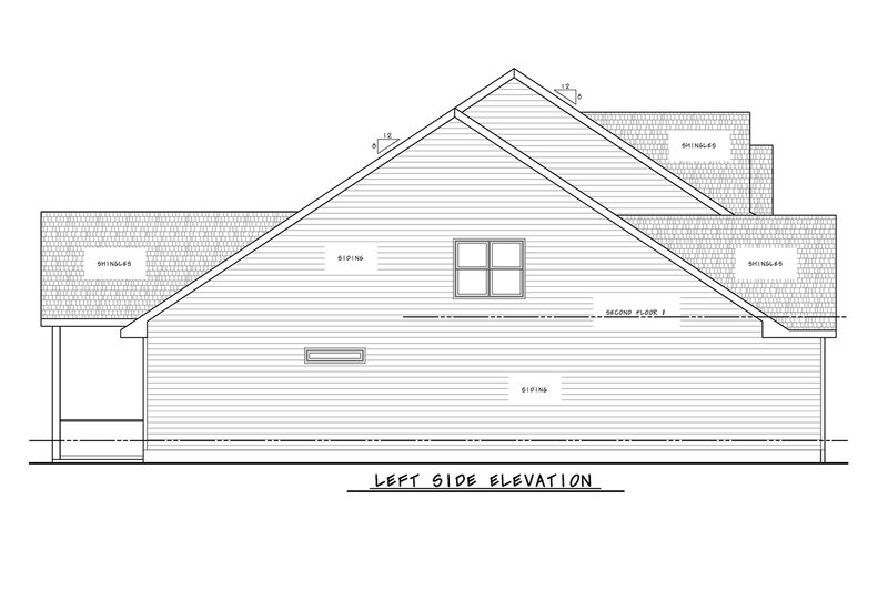 House Blueprint - Exterior - Other Elevation 2 for Modern House Plan #20-2487 - 4 bed, 3.5 bath