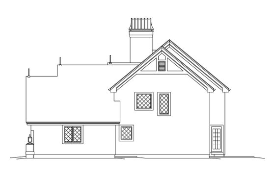 Exterior - Other Elevation for European House Plan #57-694 - 3 bed, 2.5 bath