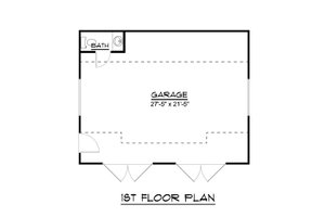 Floor Plan - Main Floor for Country House Plan #1064-57, 0.5 bath