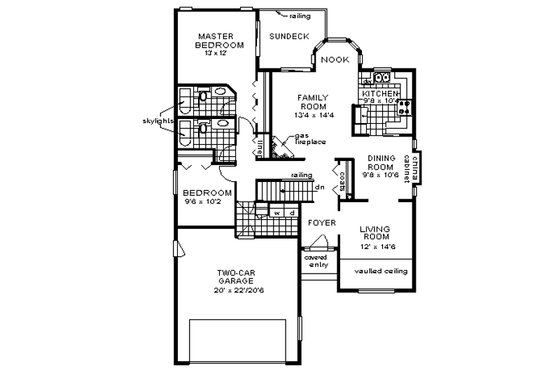 Dream House Plan - Floor Plan - Main Floor for Ranch House Plan #18-178 - 2 bed, 2 bath