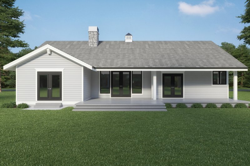 Dream House Plan - Exterior - Rear Elevation for Craftsman House Plan #1070-114 - 3 bed, 2 bath